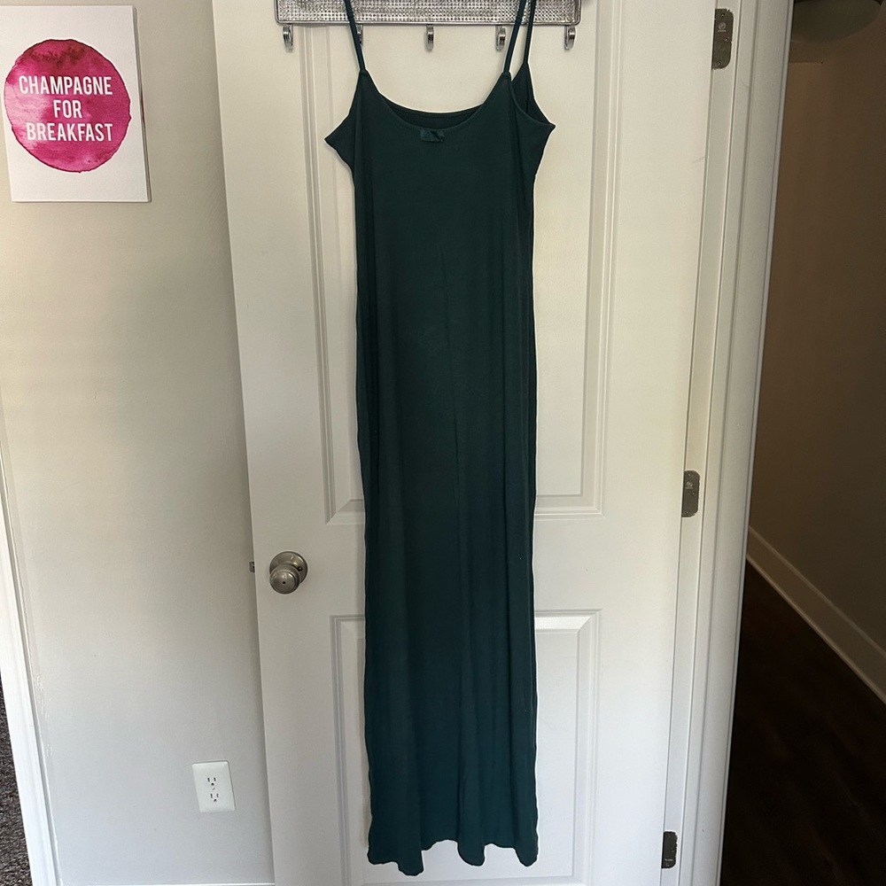 SKIMS Long Slip Dress Soft Lounge 3X Dark Green